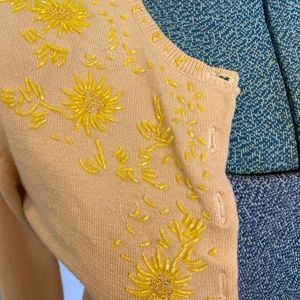 Diab’less Naples yellow Beaded sweater Size M